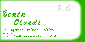 beata olvedi business card